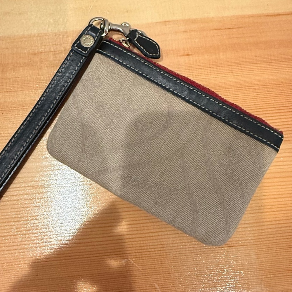 Dooney & Bourke coin purse with handle strap